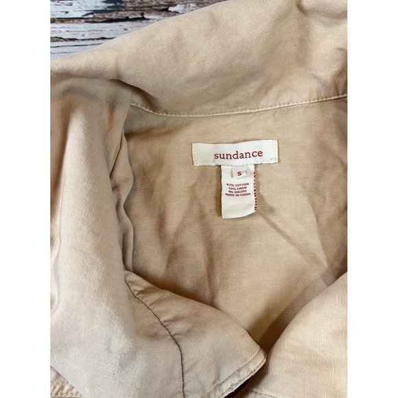 Sundance Womens Every Angle Linen Blend Jacket‎ Size S Beige Button Up Outerwear - Picture 3 of 8
